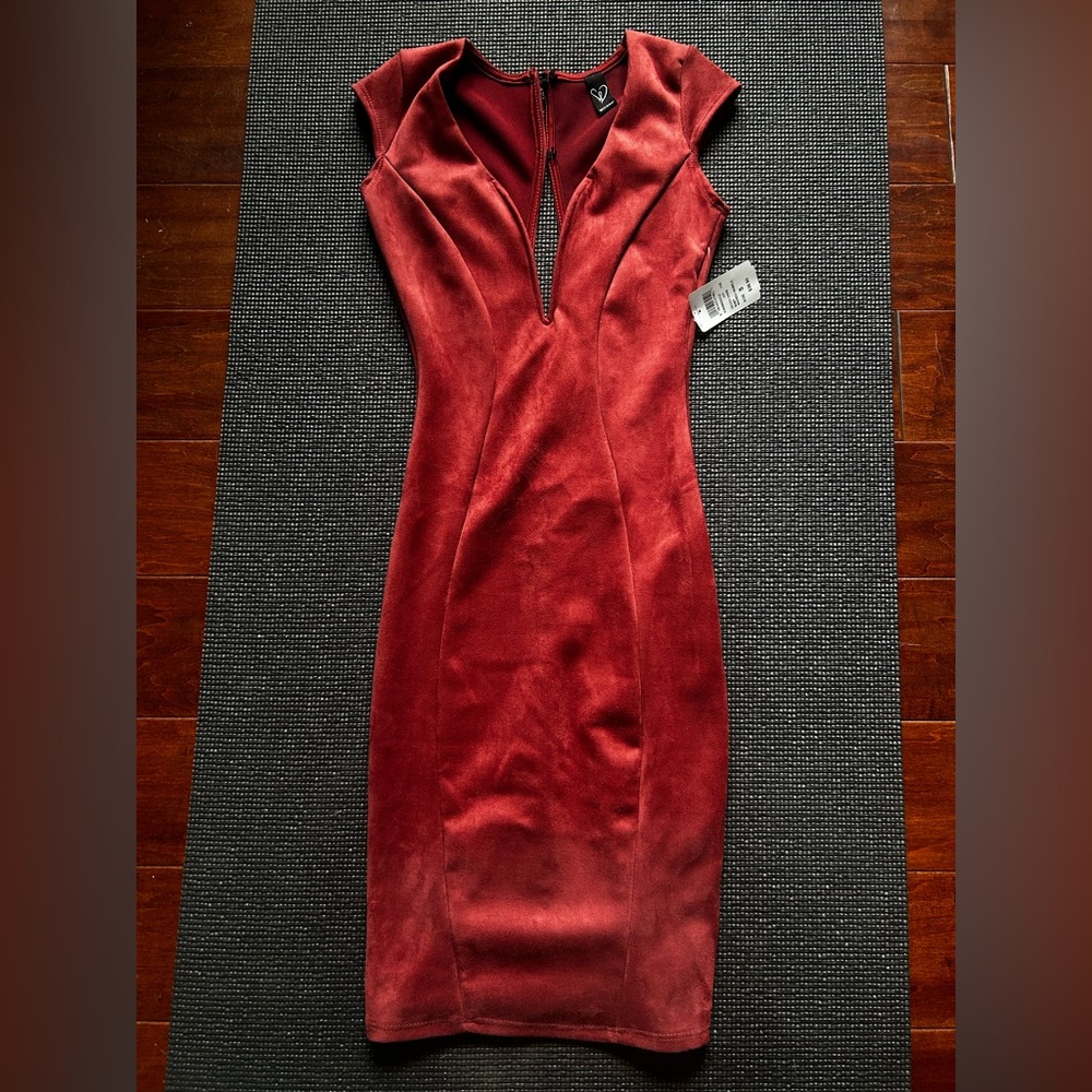 Faux Suede Dress